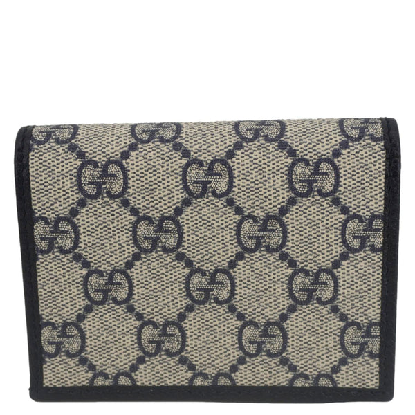 GUCCI Horsebit 1955 GG Supreme Canvas Card Case Wallet Beige 621887