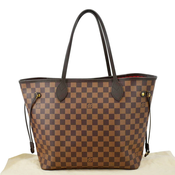 LOUIS VUITTON Neverfull MM Damier Ebene Shoulder Bag Brown