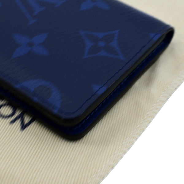 LOUIS VUITTON Monogram Leather Pocket Organizer Navy Blue