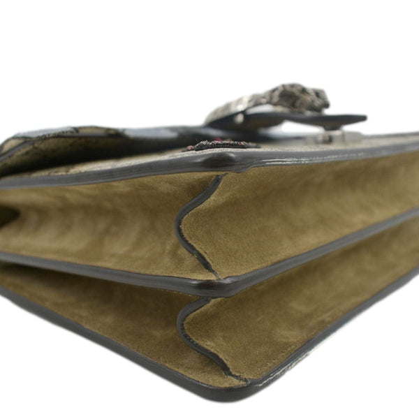 GUCCI Dionysus Medium GG Supreme Embroidered Sequin Shoulder Bag Beige 400235