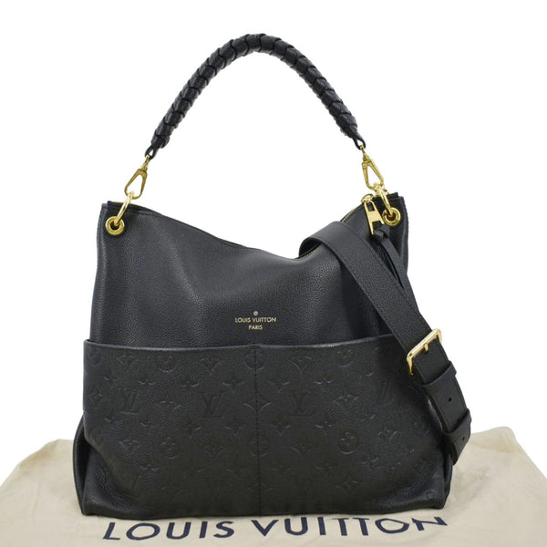 LOUIS VUITTON Maida Monogram Empreinte Leather Hobo Shoulder Bag Black