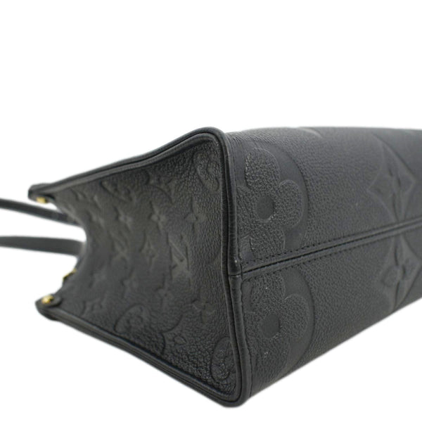 LOUIS VUITTON Onthego PM Monogram Empreinte Tote Shoulder Bag Black
