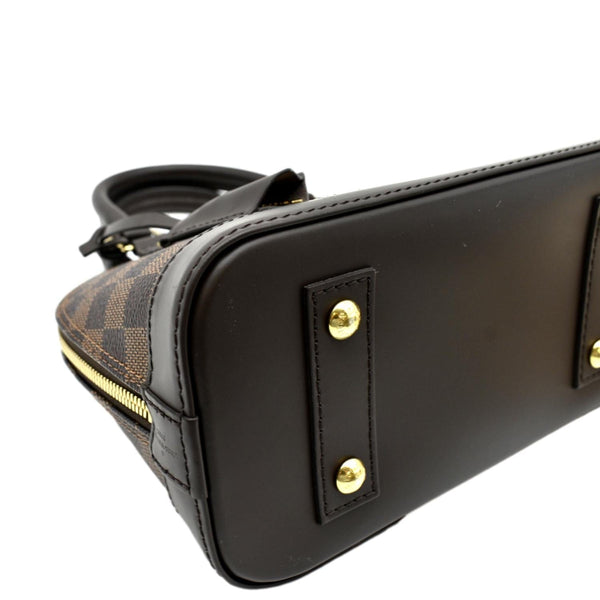 LOUIS VUITTON Alma BB Damier Ebene Satchel Crossbody Bag Brown