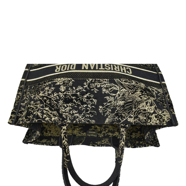 CHRISTIAN DIOR Large Book Oblique Embroidered Canvas Tote Bag Multicolor