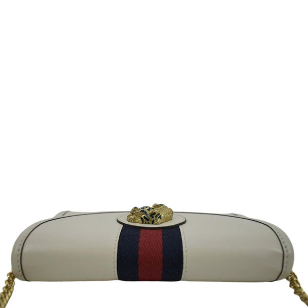 Gucci Rajah Mini Leather Shoulder Bag In White