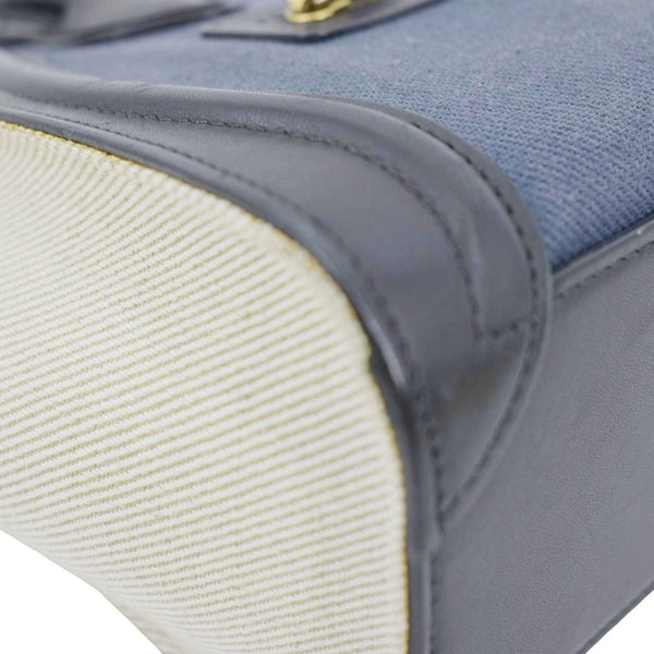 CELINE Nano Luggage Textile Leather Shoulder Bag Tricolor