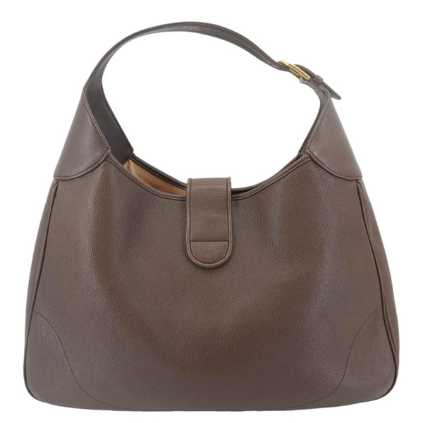 GUCCI Aphrodite Medium Leather Crossbody Bag Brown 755344