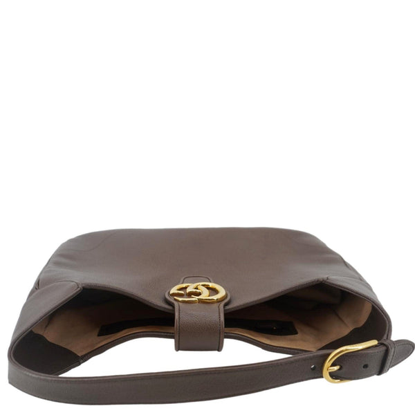 GUCCI Aphrodite Medium Leather Crossbody Bag Brown 755344