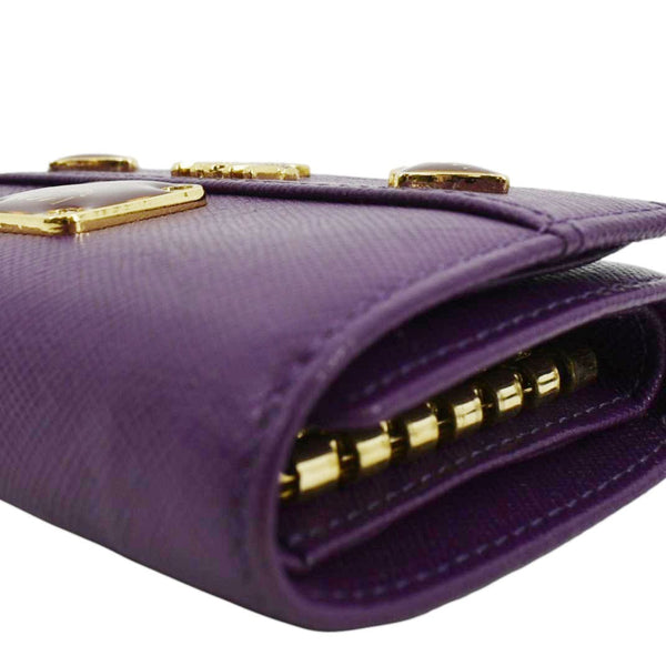 MCM Vintage Bifold Leather Wallet Purple