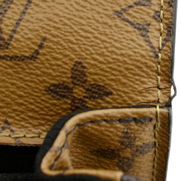 LOUIS VUITTON Metis Pochette Reverse Monogram Canvas Crossbody Bag Brown