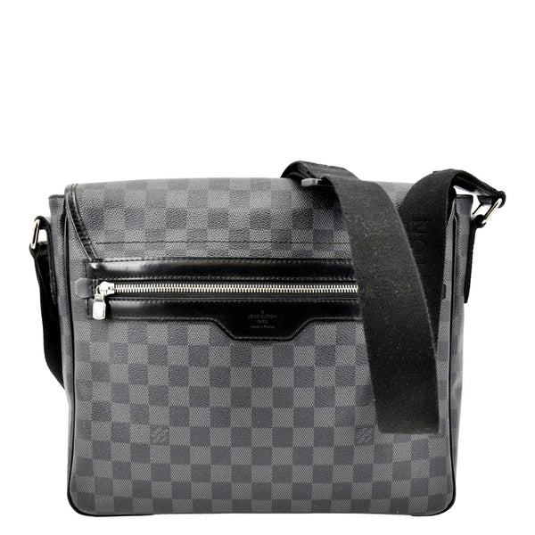 Louis Vuitton District MM Damier Graphite Messenger Bag front look