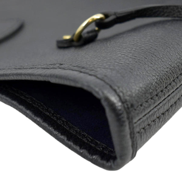 LOUIS VUITTON Neverfull MM Empreinte Leather Tote Shoulder Bag Black