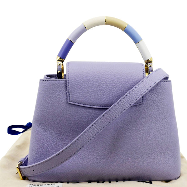 LOUIS VUITTON Capucines BB Taurillon Leather Shoulder Bag Purple