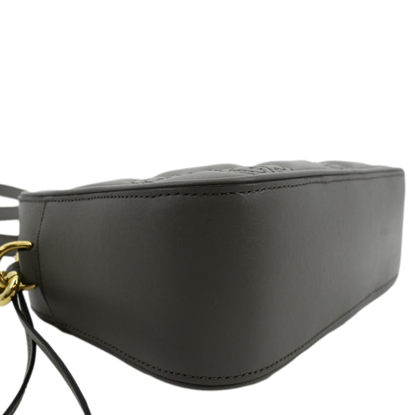 GUCCI GG Matelasse Small Leather Crossbody Bag Dusty Grey 702234