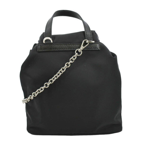 PRADA Double Pocket Mini Nylon Backpack Shoulder Bag Black