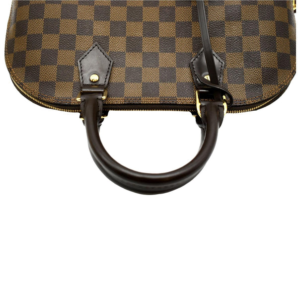 LOUIS VUITTON Alma PM Damier Ebene Satchel Bag Brown