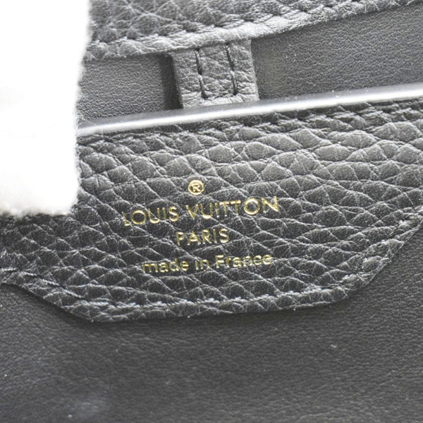 LOUIS VUITTON Capucines BB Leopard Taurillon Leather Shoulder Bag Black