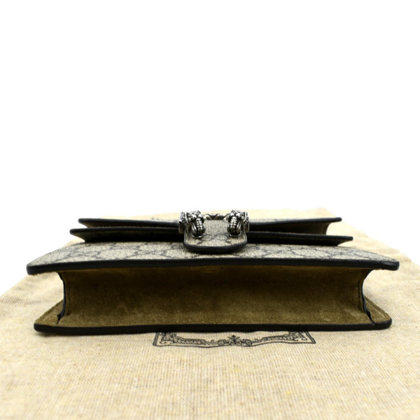 GUCCI Dionysus Super Mini GG Supreme Canvas Crossbody Bag Taupe 476432