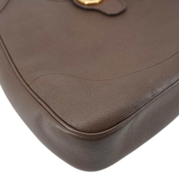 GUCCI Aphrodite Medium Leather Crossbody Bag Brown 755344