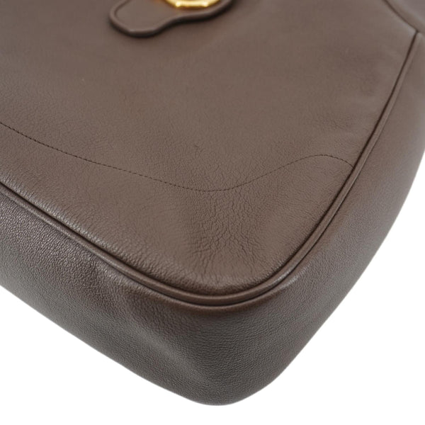 GUCCI Aphrodite Medium Leather Crossbody Bag Brown 755344