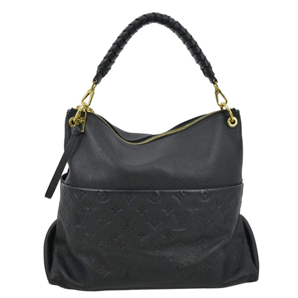 LOUIS VUITTON Maida Monogram Empreinte Leather Hobo Shoulder Bag Black