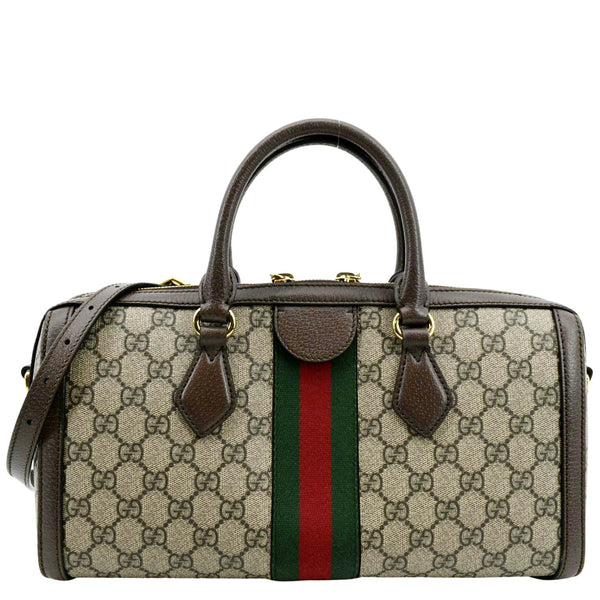 GUCCI Ophidia GG Canvas Medium Top Handle Shoulder Bag Beige 524532