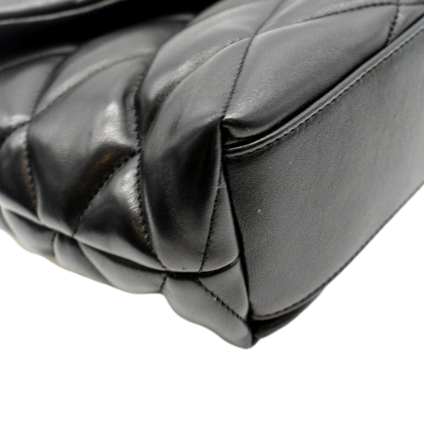 YVES SAINT LAURENT Sade Large Quilted Leather Clutch Bag Black