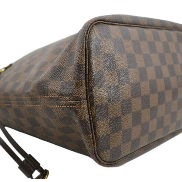 LOUIS VUITTON Neverfull MM Damier Ebene Shoulder Bag Brown