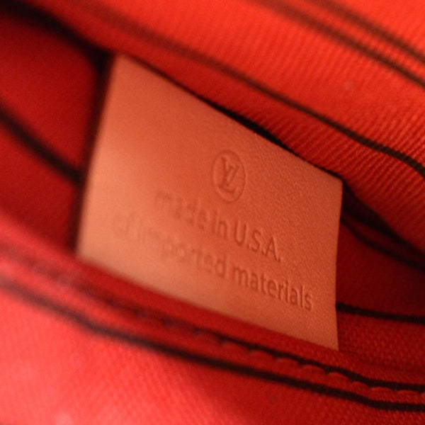 LOUIS VUITTON Neverfull Monogram Canvas Pochette Wristlet Pouch Cerise