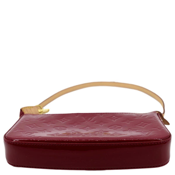 LOUIS VUITTON Pochette Accessoires Monogram Vernis Pouch Bag Red
