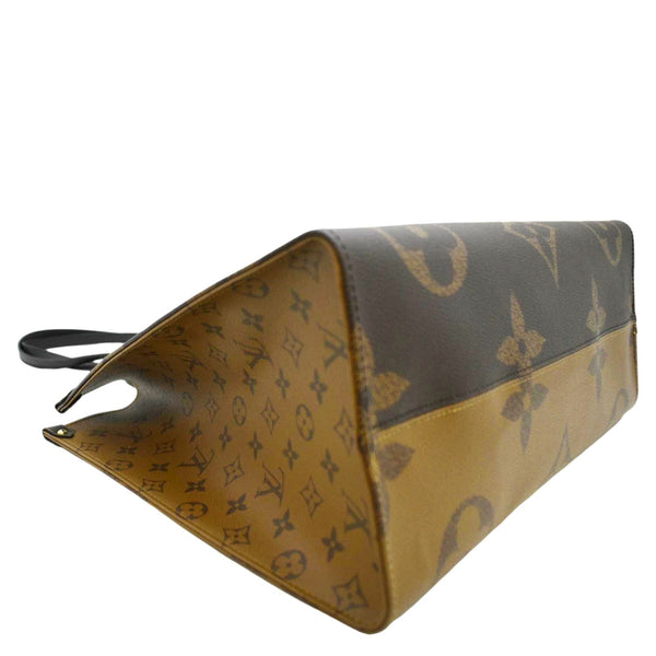 LOUIS VUITTON Onthego GM Giant Monogram Canvas Tote Shoulder Bag Brown