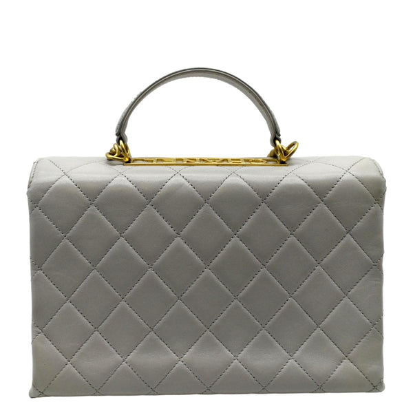 CHANEL Trendy Spirit Quilted Leather Shoulder Bag Grey