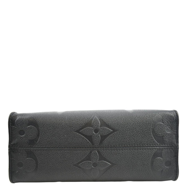 LOUIS VUITTON Onthego PM Monogram Empreinte Tote Shoulder Bag Black