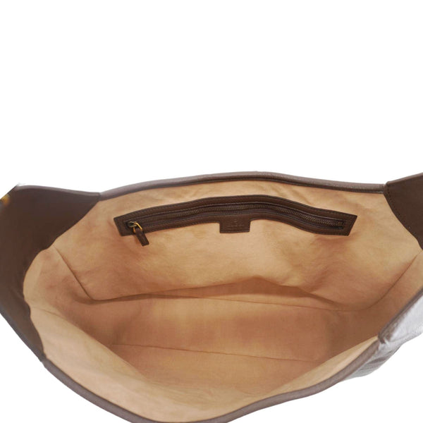 GUCCI Aphrodite Medium Leather Crossbody Bag Brown 755344