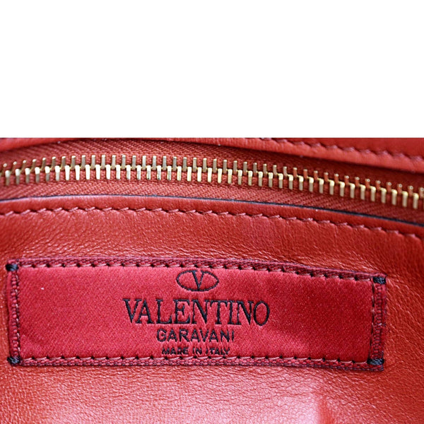 VALENTINO Rockstud Spike Quilted Leather Crossbody Chain Bag Poudre