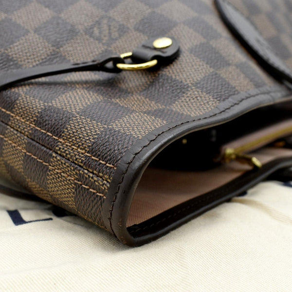 LOUIS VUITTON Neverfull MM Damier Ebene Tote Bag Rose Ballerine