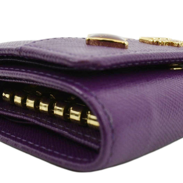 MCM Vintage Bifold Leather Wallet Purple