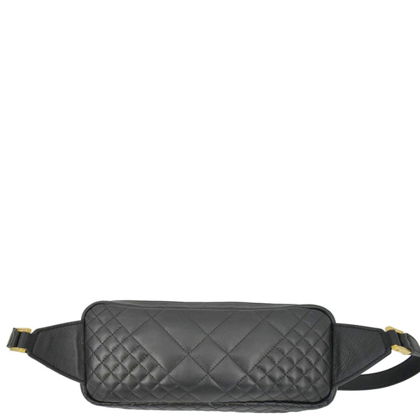 VERSACE Medusa Quilted Leather Belt Bag Black