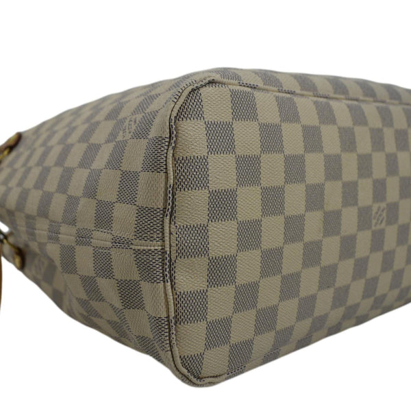 LVNeverfull MM Damier Azur Shoulder Bag White