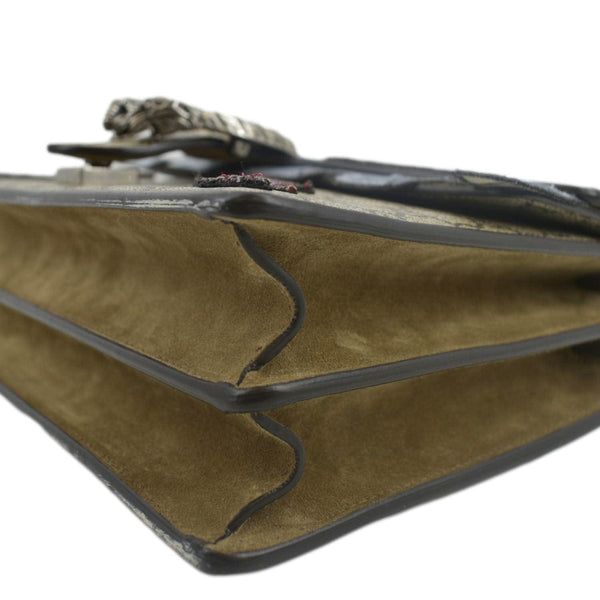 GUCCI Dionysus Medium GG Supreme Embroidered Sequin Shoulder Bag Beige 400235