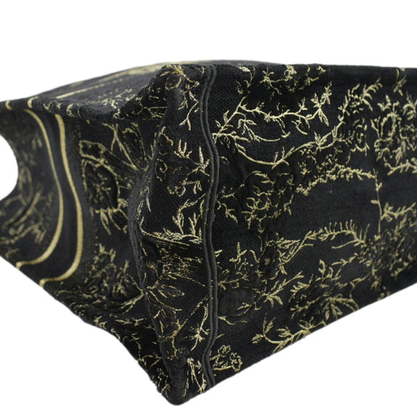 CHRISTIAN DIOR Large Book Oblique Embroidered Canvas Tote Bag Multicolor