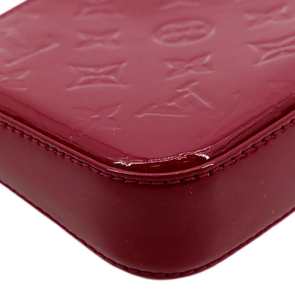 LOUIS VUITTON Pochette Accessoires Monogram Vernis Pouch Bag Red