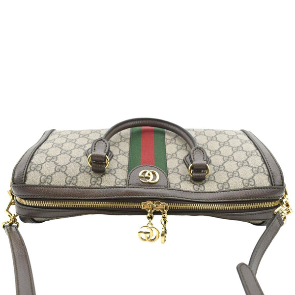 GUCCI Ophidia GG Canvas Medium Top Handle Shoulder Bag Beige 524532
