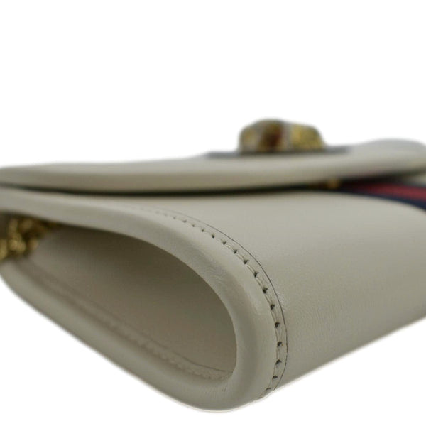 Gucci Rajah Mini Leather Shoulder Bag In White