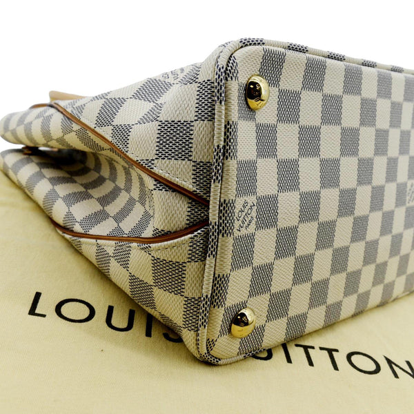 LOUIS VUITTON Calvi Damier Azur Shoulder Bag White