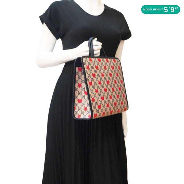 GUCCI Children's Peter Rabbit GG Supreme Canvas Tote Bag Beige 605614