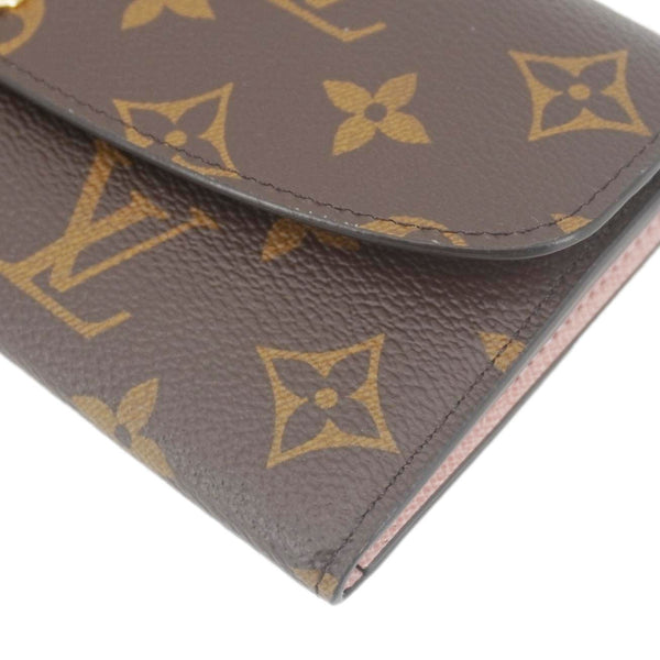 LOUIS VUITTON Emilie Monogram Canvas Wallet Rose Ballerine