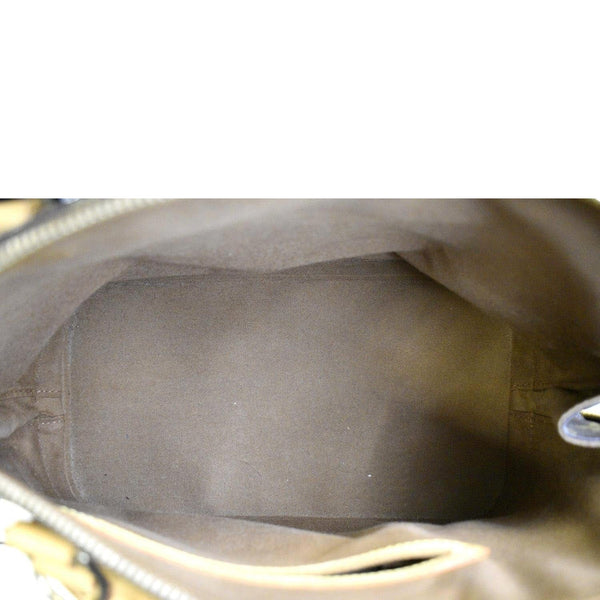 LOUIS VUITTON Alma Monogram Canvas Satchel Crossbody Bag Brown