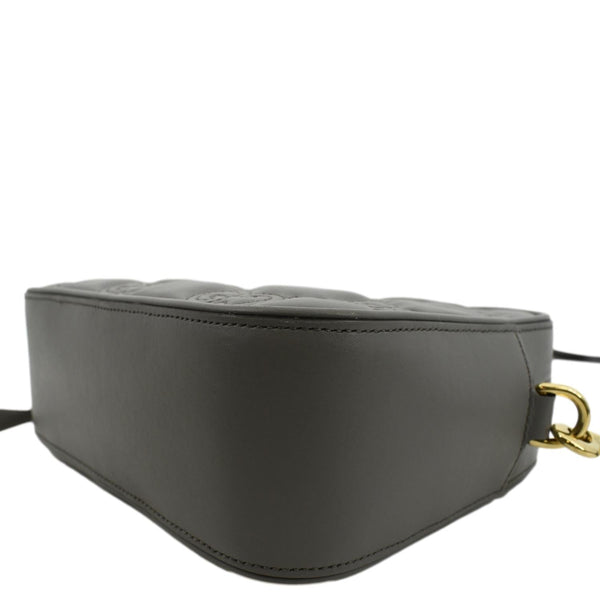 GUCCI GG Matelasse Small Leather Crossbody Bag Dusty Grey 702234