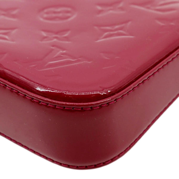 LOUIS VUITTON Pochette Accessoires Monogram Vernis Pouch Bag Red